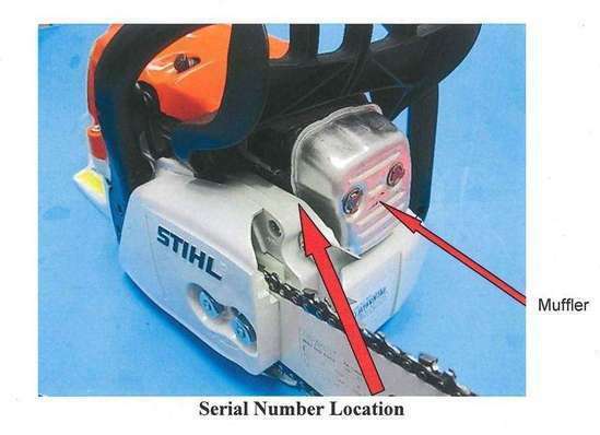Where is the Serial Number on a Stihl Chainsaw?