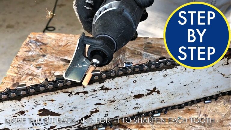 How to Sharpen a Chainsaw With Dremel