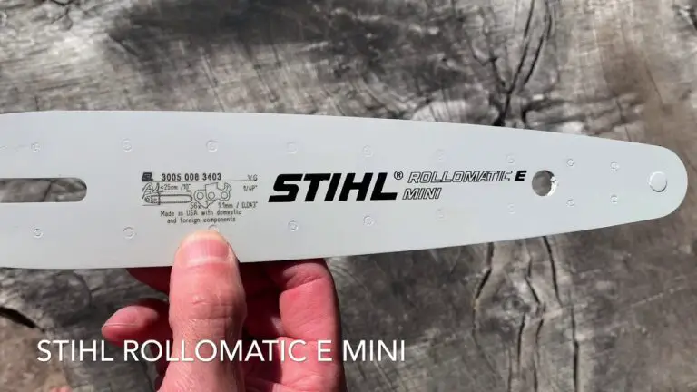 How to Tighten Chain on Stihl Rollomatic E Mini